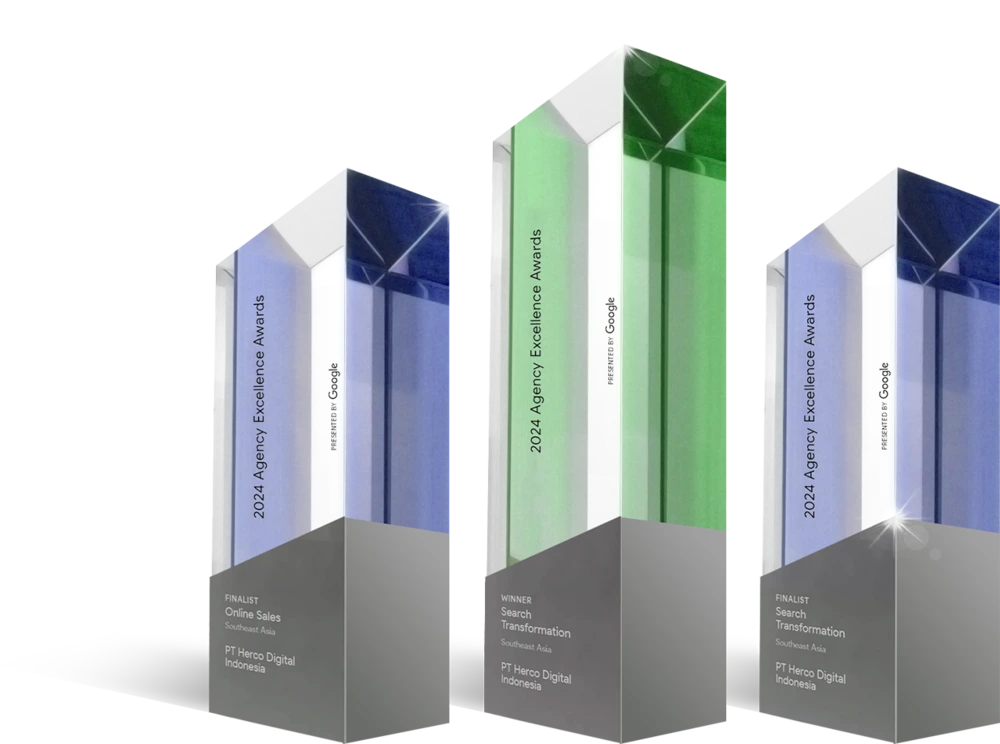 Piala Herco Digital dari Google Digital marketing Agency, Homepage